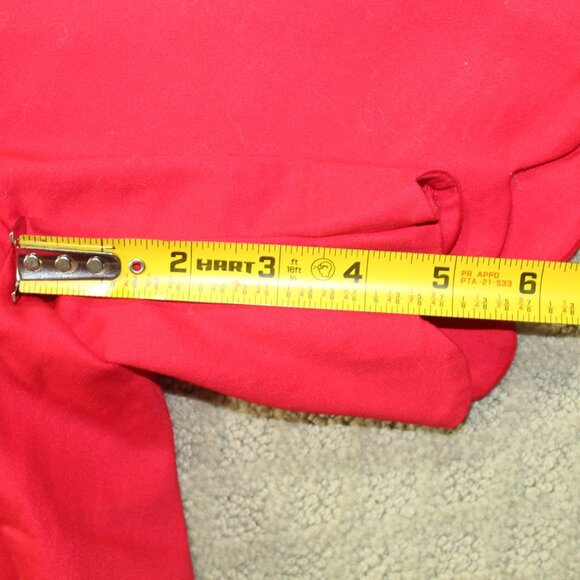 Isaac Mizrahi New York Red Scalloped Hem Shorts Size 12 - Picture 3 of 6